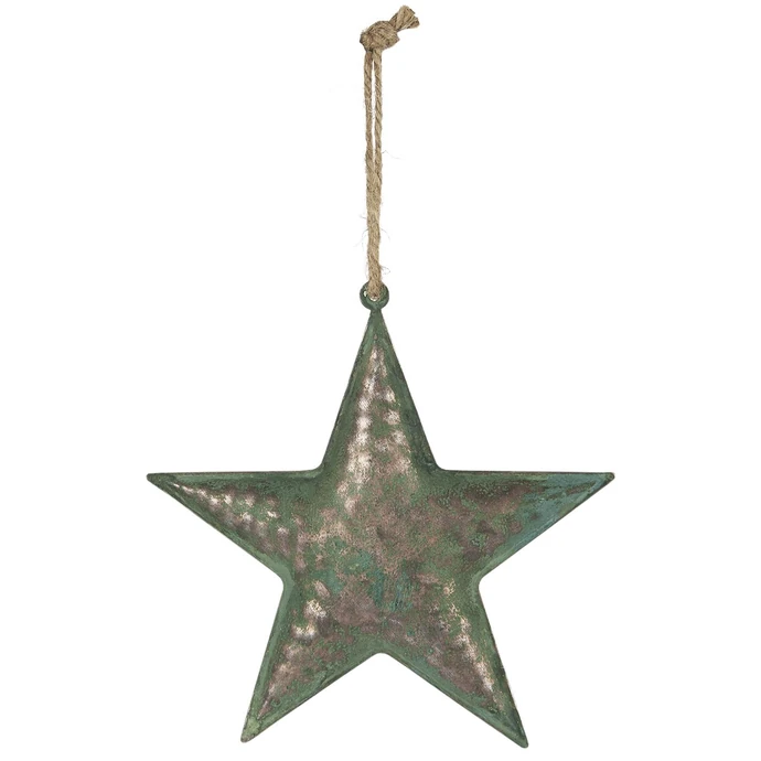 Kovová závěsná hvězda Army Green 19 cm