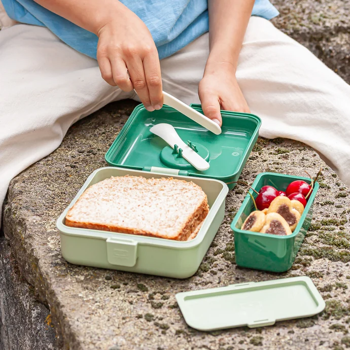 Svačinový box Monbento Snacky Green Forest 850 ml