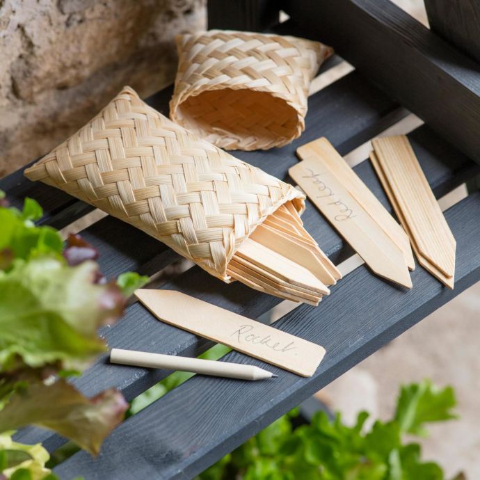 Zápichy na bylinky s pouzdrem Bamboo - set 18 ks
