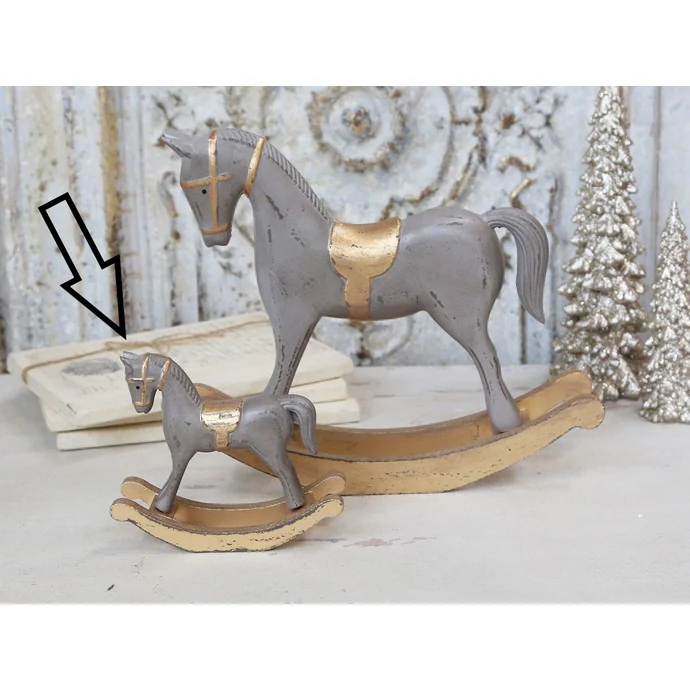 Dřevěná dekorace Rocking Horse 12 cm