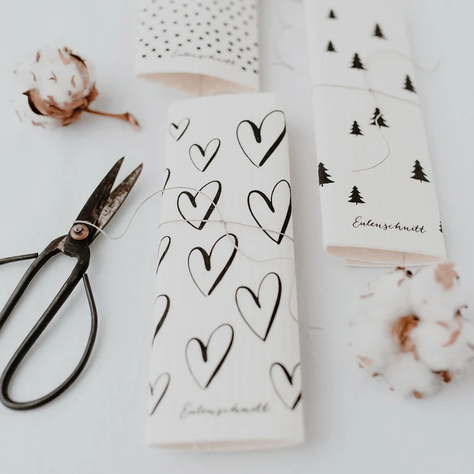 Přírodní houbová utěrka Fir Trees – set 3 ks