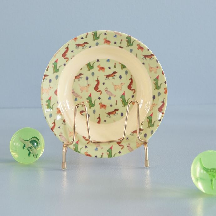 Melaminový hluboký talíř Party Animal Green 20cm