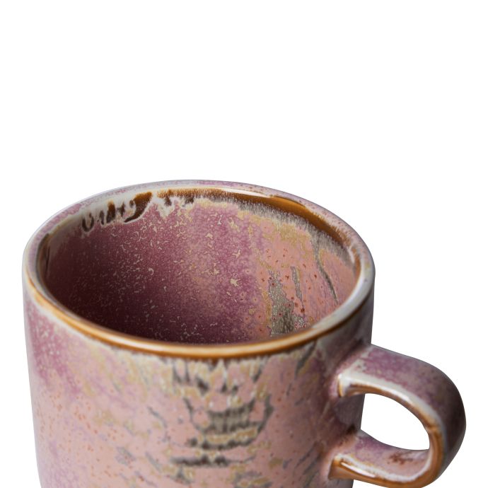 Keramický šálek s podšálkem Rustic Pink