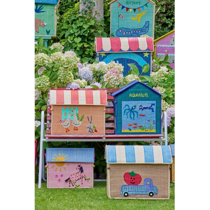 Dětský úložný box Raffia Blue