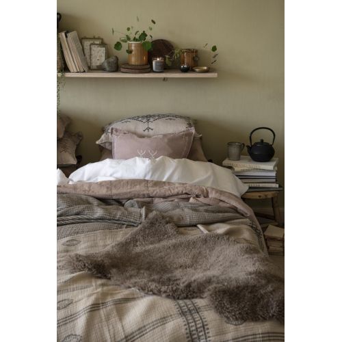 Bavlněný přehoz na postel Vintage Double Burned Rose 240×240 cm