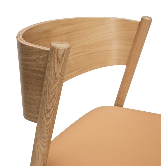 Dřevěná jídelní židle Oblique Seat Natural