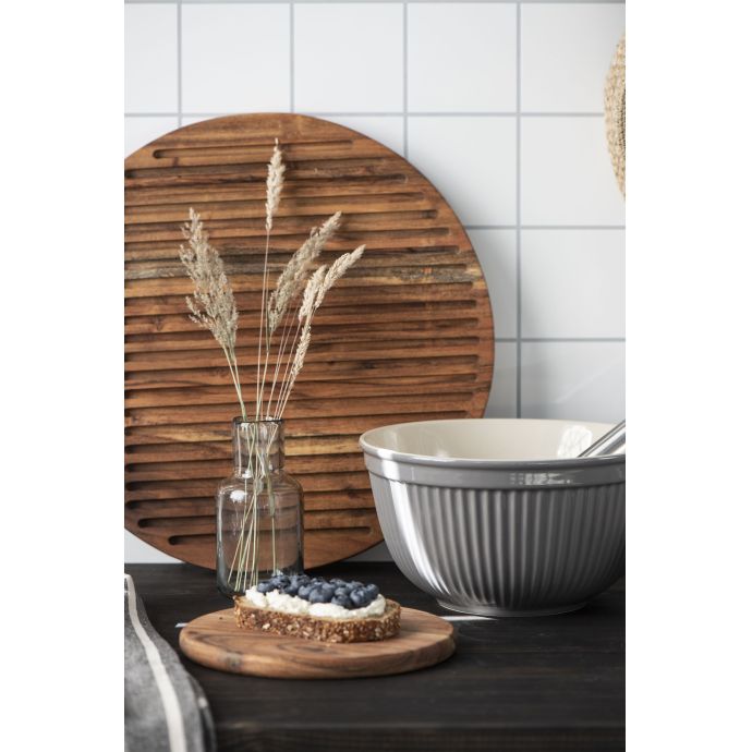 Kulaté krájecí prkénko Grooves Oiled Acacia
