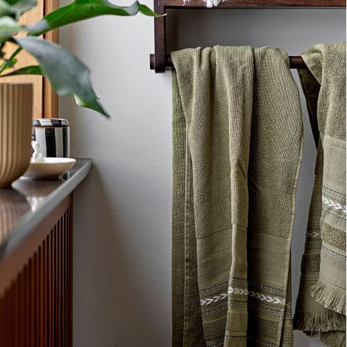 Bavlněný ručník Lovina Green 100×50 cm