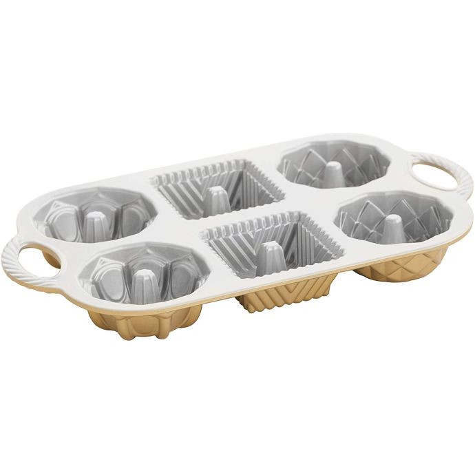 Mini bábovky Geo Bundtlette Gold