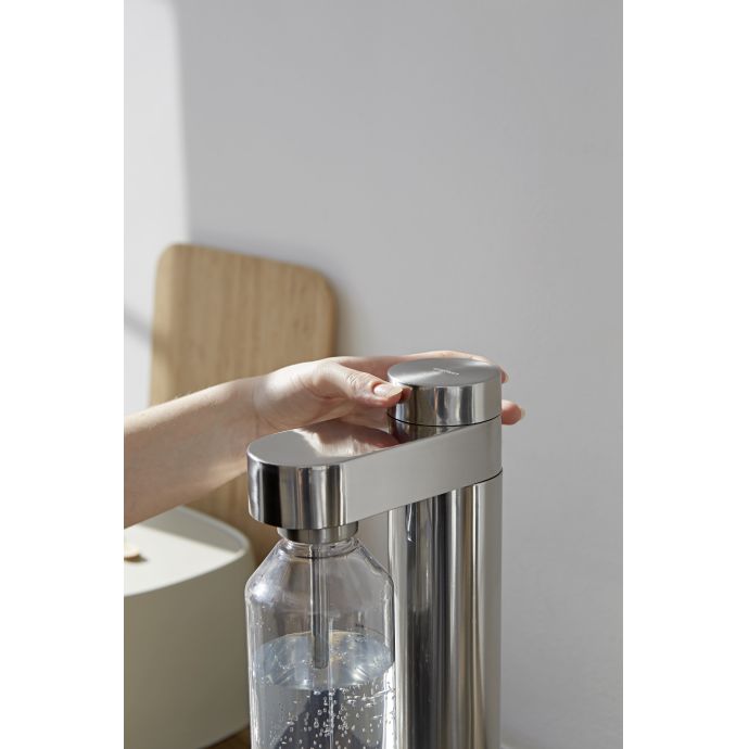 Náhradní lahev k výrobníku perlivé vody Brus Stelton Steel 1,15 l