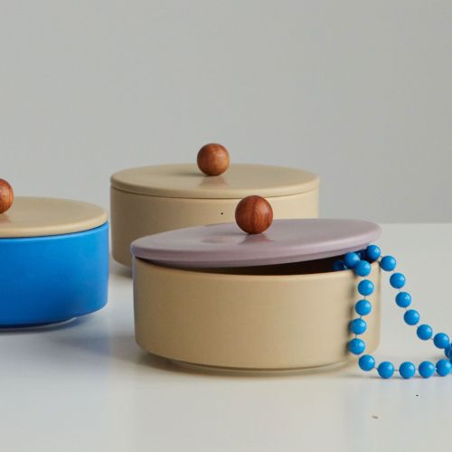 Porcelánová úložná dóza Treasure Bowl Beige/Lavender