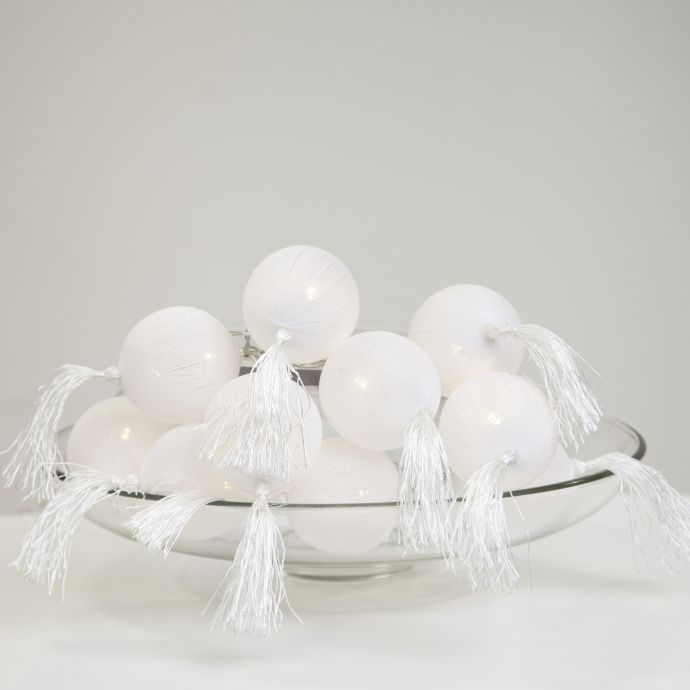 Dekorativní světelný řetěz Jolly Tassel White
