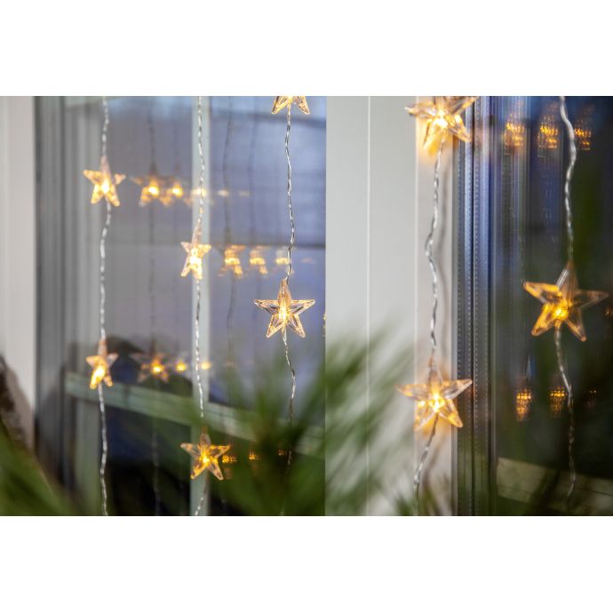 Světelný LED závěs Star Curtain 90 × 200 cm