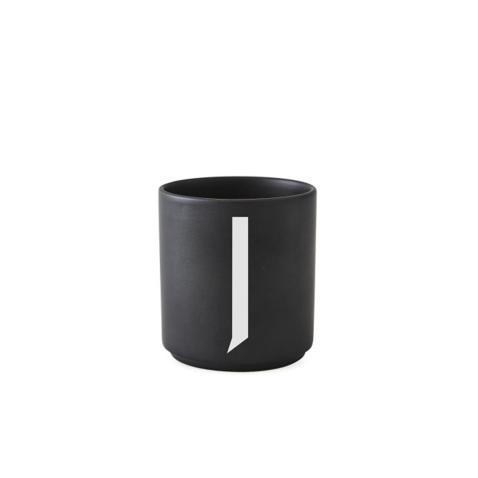 Porcelánový hrneček/dózička Letters black