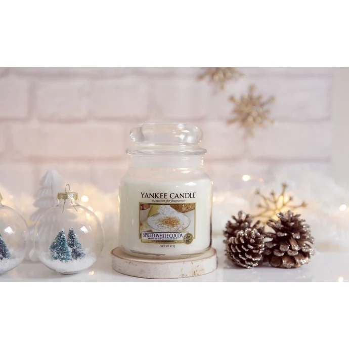 Svíčka Yankee Candle 411gr - Spiced White Cocoa