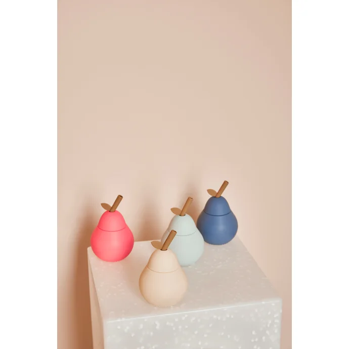 Dětský silikonový hrneček Pear Blue