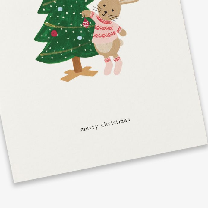 Vánoční přání Bunny Merry Christmas