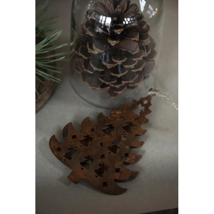 Kovová vánoční ozdoba Ornament Christmas Tree Rust