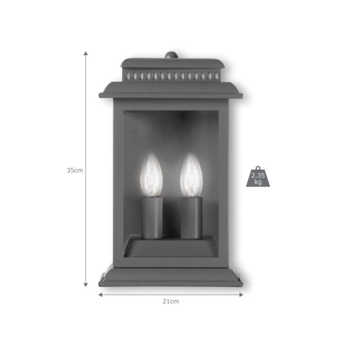 Nástěnná lampa Belvedere Charcoal