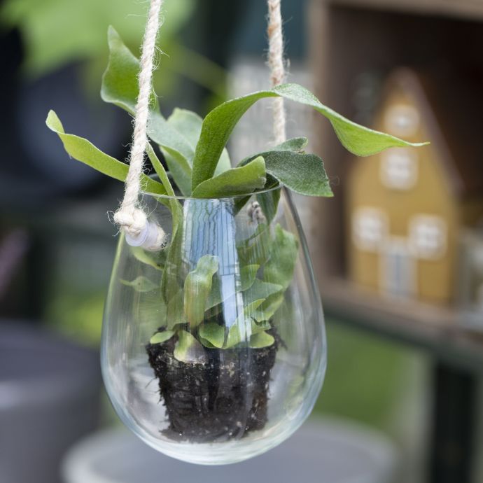 Závěsný obal na květináč Glass Jute 6 cm