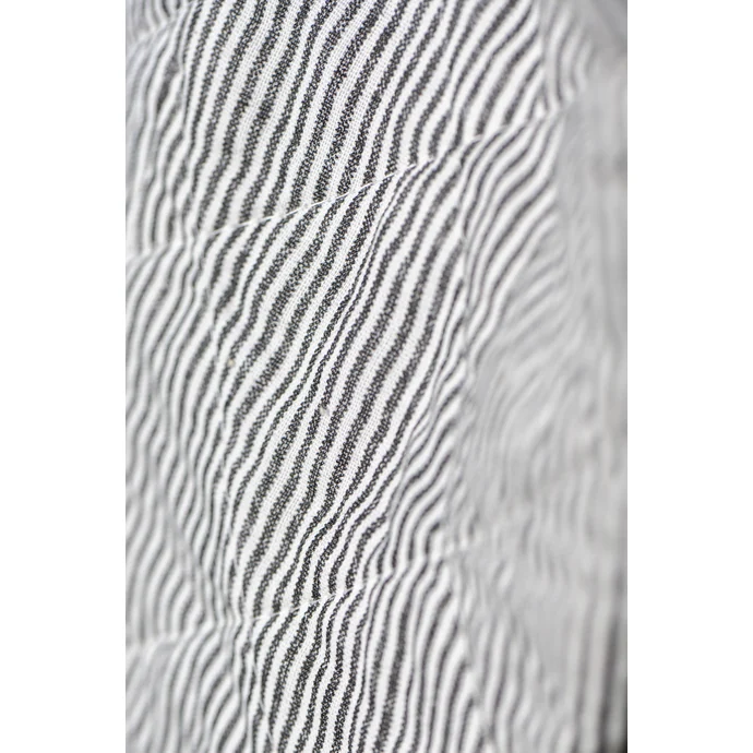 Prošívaná bavlněná taška White/Dark Grey stripes