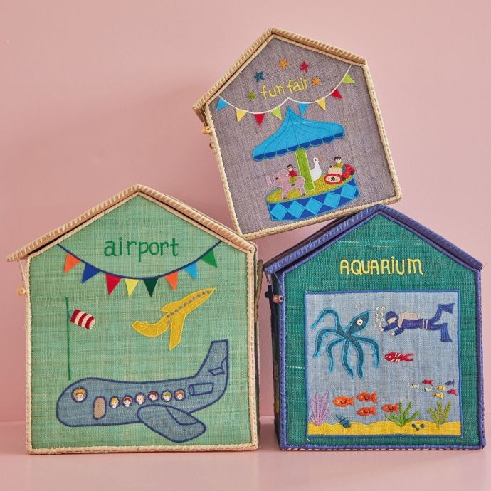 Dětský úložný box Raffia Blue