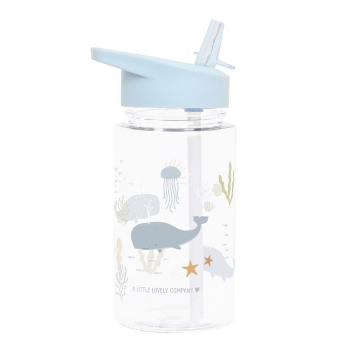Dětská lahev s brčkem Ocean 450 ml + samolepky