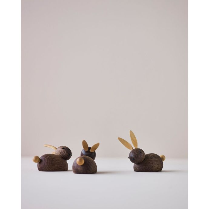 Dřevěná figurka Rabbit Smoked Oak - small
