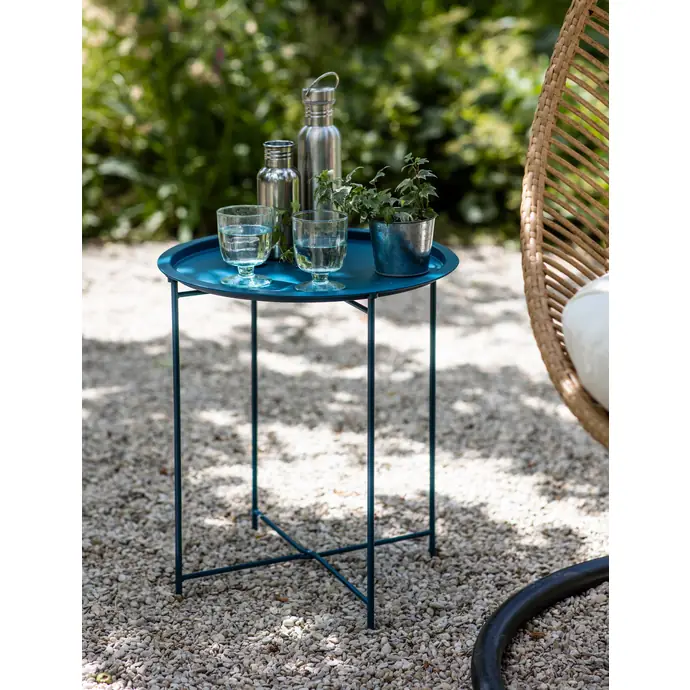 Sakládací zahradní stolek Teal Blue