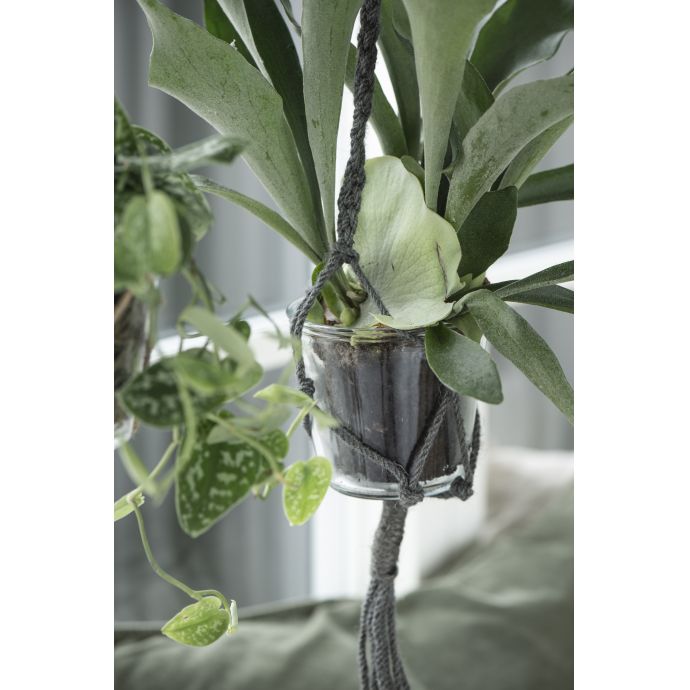 Jutový závěs na květináč Grey 95cm