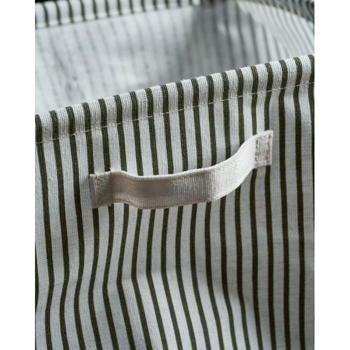 Úložný textilní koš Green Stripes