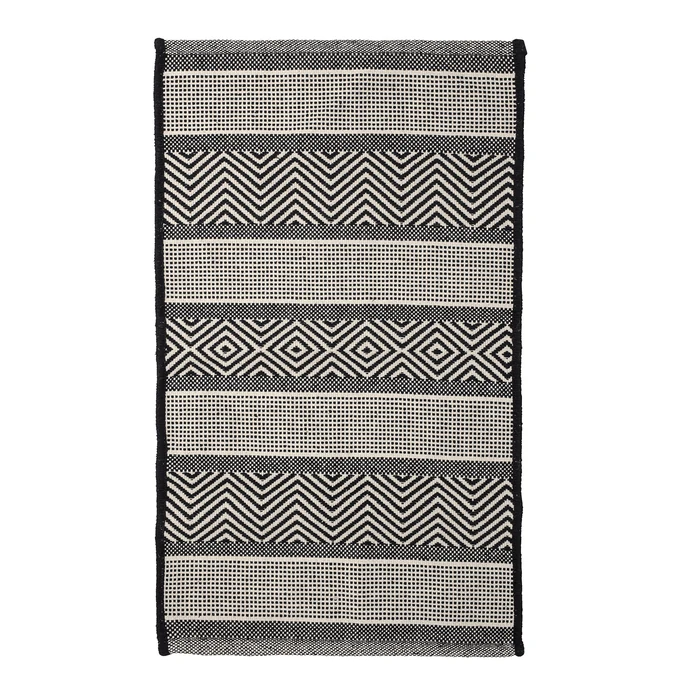 Bavlněný koberec Black and White 80×180 cm