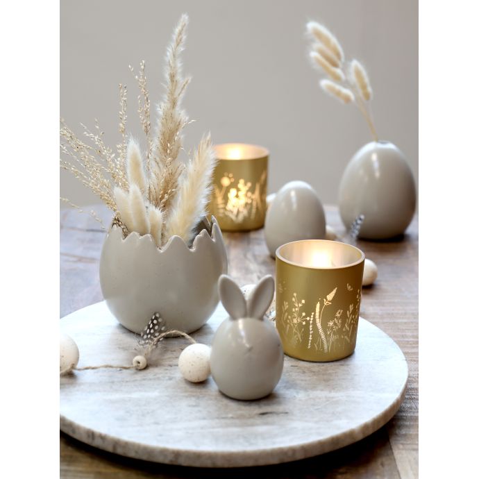 Keramický obal na květináč Eggshell Light Latte 8,5 cm