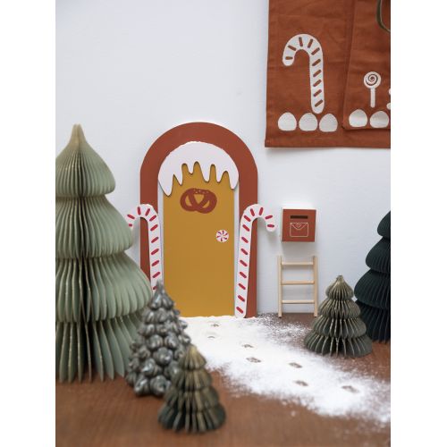 Dveře pro vánočního skřítka Gingerbread - set 3 ks