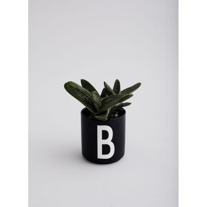 Porcelánový hrneček/dózička Letters black