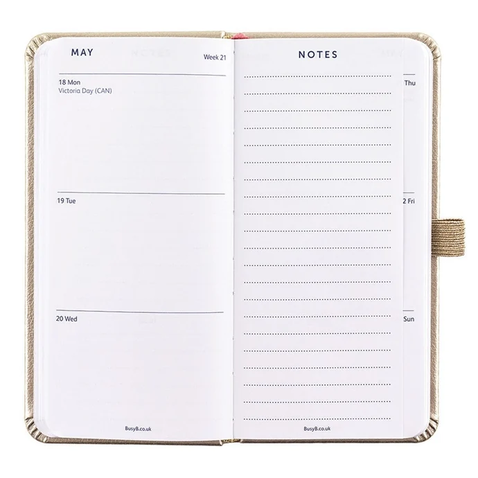 Plánovací diář Perfect Gold Diary Slim 2020