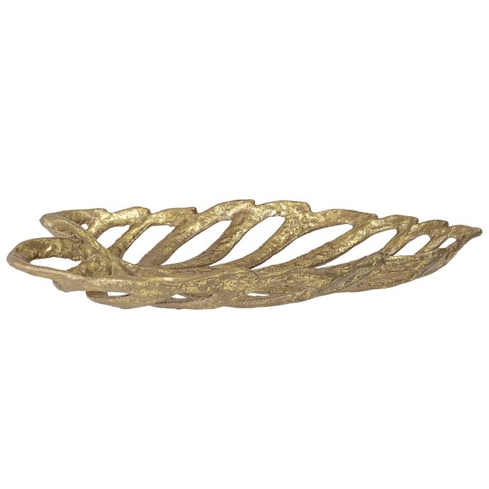 Dekorativní železná mísa Gold Leaf