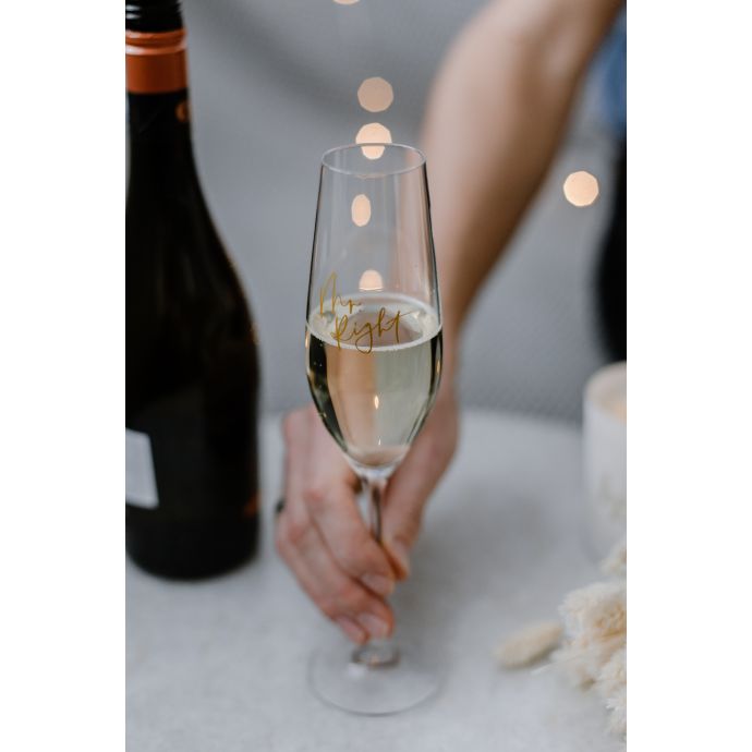 Sklenice na sekt Mr. Right
