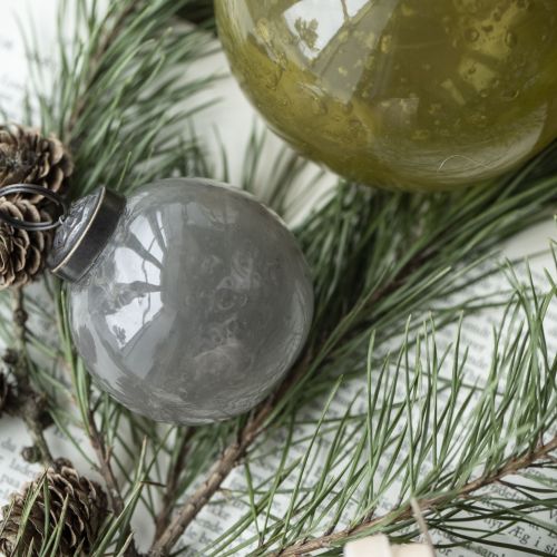 Vánoční baňka Pebbled Glass Grey
