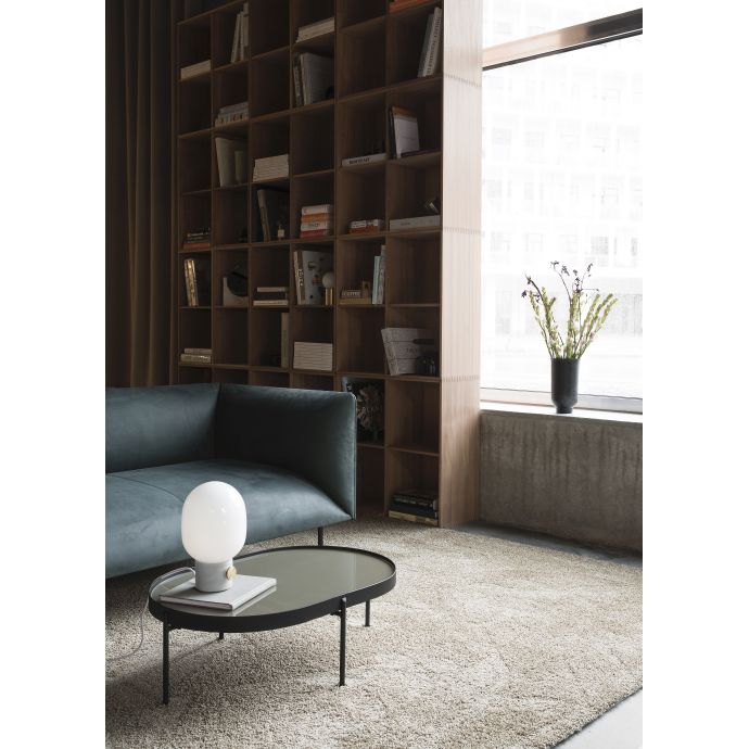Stmívatelná stolní lampa JWDA Concrete Light Grey/Brass