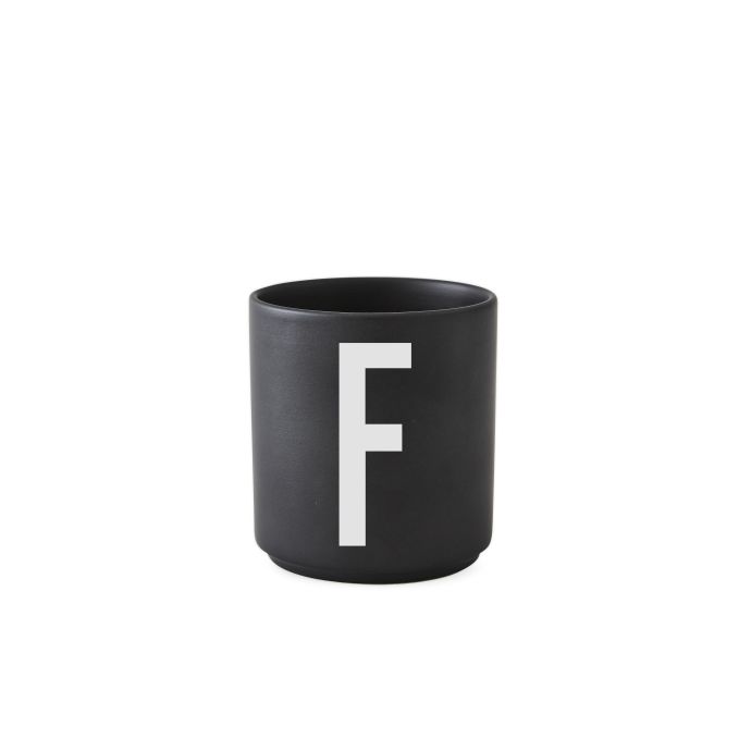 Porcelánový hrneček/dózička Letters black