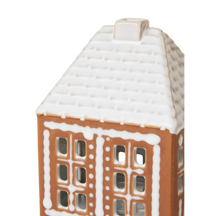 Porcelánový svícen Gingerbread Small Brown