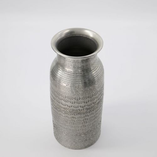 Hliníková váza Fenja Antique Silver 26 cm