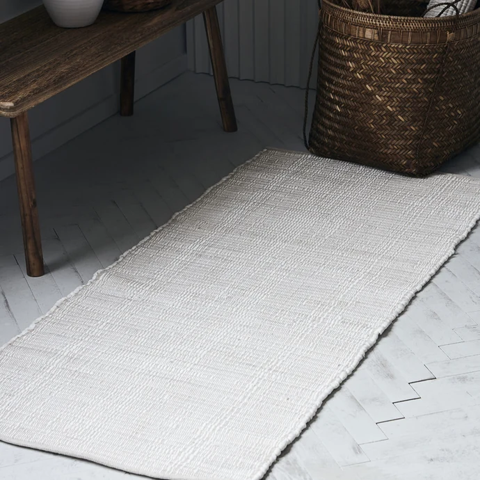 Bavlněný koberec Chindi White 160x70cm