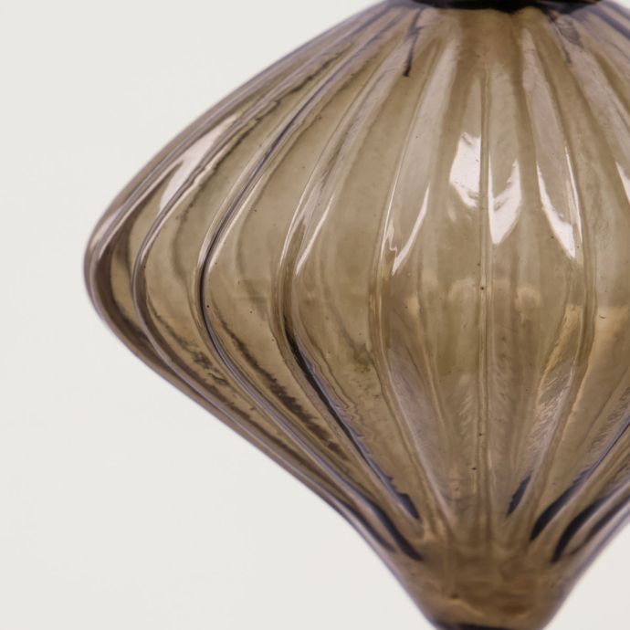 Skleněná vánoní ozdoba Fluted Amber