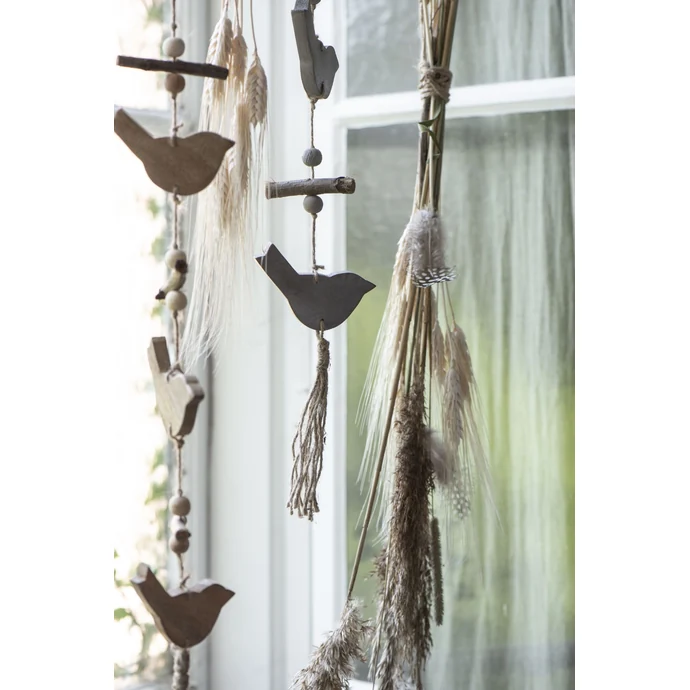 Závěsná dekorace Birds on String Grey