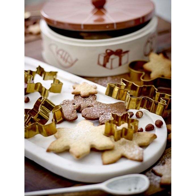 Nerezová vykrajovátka Cailie Gold Gingerbread - set 3 ks