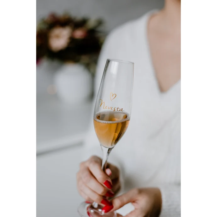 Sklenice na sekt Ženích a nevesta – set 2 ks SK