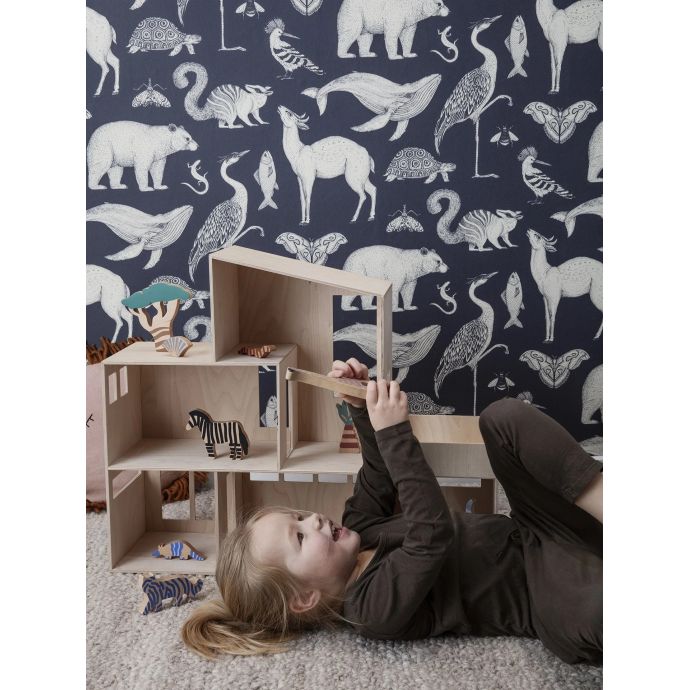 Tapeta Katie Scott Animals Dark Blue