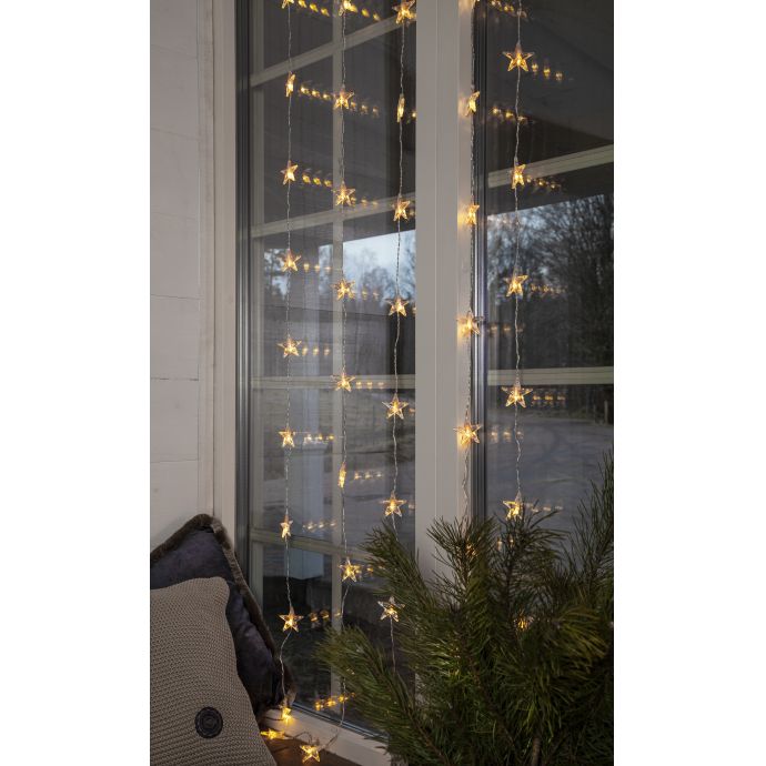 Světelný LED závěs Star Curtain 90 × 200 cm